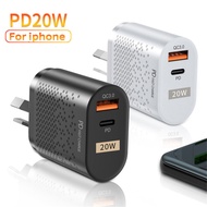 Uslion PD QC 20W ที่ชาร์จ USB แบบชาร์จเร็วสำหรับ iPhone Samsung Xiaomi Huawei โทรศัพท์มือถือแท็บเล็ตที่ชาร์จแบบเร็ว