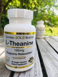 L-Theanine AlphaWave® 100 mg 60 Veggie Capsules (California Gold Nutrition) ธีอะนีน ช่วยผ่อนคลาย Sup