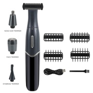 4 In 1 Electric Hair Remover Rechargeable Men's Shaver Nose Hair Trimmer Eyebrow Shaper  Armpit Biki