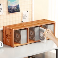 C cd Storage Cabinet Large Capacity Desktop Wooden Storage Box Multi-Layer PS5 Game CD Storage Stora