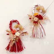 新年日式永生花注連繩 新年掛飾