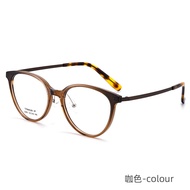 FIRADA Fashionable Comfortable Glasses Round Cats eye Pure Titanium Eyeglasses Optical Prescription 