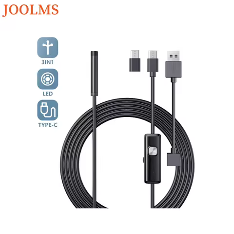 2m/3.5m USB Endoscope Type C Borescope for OTG Android Phone, Windows PC, MacBook 5.5 mm 7mm Inspect