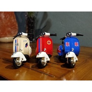 Vespa Diecast Scooter Toys 1:18 Metal Diecast