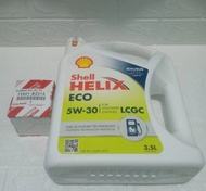 Paket Oli Shell Helix ECO 5w-30 + Filter Oli Calya-Sigra-Agia-Ayla