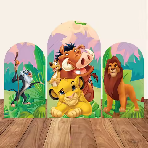 Simba Lion King theme children's background custom elastic birthday party photo studio photography b