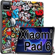 เคสอัจฉริยะสำหรับแผ่น Xiaomi 6 Pro/ 6 Pro เคส PC หนังแข็งพียูพับตั้งได้แบบบางที่ครอบสำหรับ Xiaomi แผ่น Xiaomi 5/5 ProMi Pad 5 Pro 12.4 2022RedMi Pad 10.61 2022