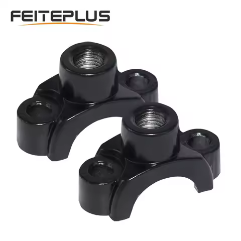2x 22mm 7/8" M10 Motorcycle Mirror Mount Holders Bracket Clamp For Motorbike Handlebar Moped Dirt Pi