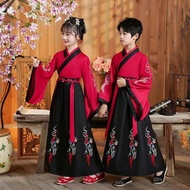 女孩汉服儿童古风演出服国学男孩三字经2026超仙表演服Chinese Traditional Hanfu Child Clothing Kids Boy Performance Costume Gir
