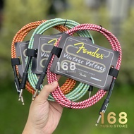 🍁 fender สายแจ็คกีต้าร์ ใช้ได้ทั้ง กีต้าร์โปร่งไฟฟ้า กีต้าร์ไฟฟ้า เบส สายแจ็ค Cable Jack Guitar Bass