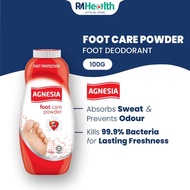 Agnesia Foot Care Powder 100g - Antibacterial Powder with Sweat Absorption & Odor Control Bedak Penj