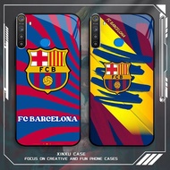 GK-8 Barcelonalogo Glass Casing for OPPO Realme Narzo Reno 5S 3 5i F27 10 10A C65 3i 13F 12F 20A 20 