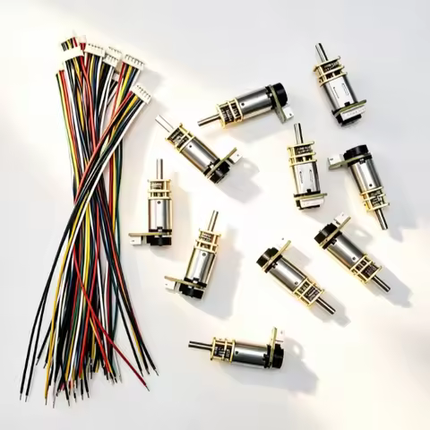 10PCS GA12 N20 DC 6V Mini Metal Gear Motor High Torque Encoder Motor 7PPR Hall Sensor 15-1500RPM