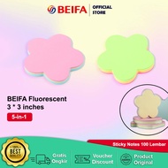 Beifa Sticky Notes FN210 - Cute 5 in 1 Sticky Notes, Floral Motif, Light-Up Notes Suitable for Impor