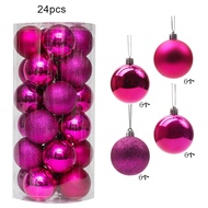 24/36pcs 3cm Christmas Tree Decor Ball Bauble Gold Silver Plastic Hanging Ball Ornaments Decorations