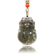 【正佳珠寶】綠幽靈 頂級極淨千層滿幽 金錢貔貅 39g 綠幽靈貔貅