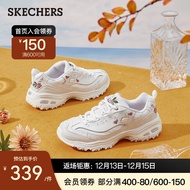 斯凯奇skechers老爹鞋女士熊猫鞋刺绣厚底内增高小白鞋子休闲百搭秋冬季 11977-白色/WHT 36