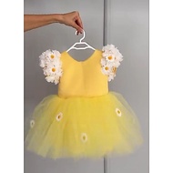 MATAHARI YELLOW SUN DRESS YELLOW DRESS FOR GIRLS BABY GIRLS PARTY DRESS TUTU PARTY DRESS CHILDREN'S 