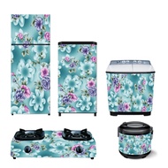 MESIN Package Or Set Of 1-door Refrigerator Stickers/2-Door Refrigerator/ Stove/Washing Machine/Ricecooker With Painted Floral Motifs