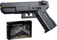 Building Blocks Gun Set, 336 Pcs G18 Automatic Pistol Model Kits, Military Blaster Weapon Gun Bricks