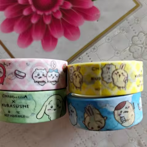yiji Cute Washi Tape 3 Meters Diy Hand Account Material Decorative Sticker Cartoon Tape Japanese Sty