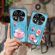 Digital All-Inclusive Edge Ouqi C37/Oukitel C37 Phone Case Simple Cartoon Couple Photo Card Slot Coo