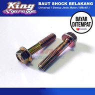 2 PCS BAUT SHOCK BELAKANG MIO J GT SOUL XEON BEAT FI VARIO 110 125 M8X40 / BAUT-BAUD SHOCK BELAKANG 