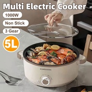 5L Large Capacity Electric Cooker with Steamer 1000W Non-stick Multi-Functional Electric Pot Hot Pot