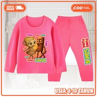 Baju Piyama Stelan Panjang Tung Tung Sahur Anak Laki Laki Dan Perempuan Usia 1-10thun KS-1756