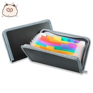 Coupon Organiser,  Zipper Coupon Currency Organiser with 13 Compartments Zip Document Organiser for 