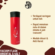Zebra Vacuum Flask Oriental 0.45lt - Stainless Drinking Bottle Complete with Tea Strainer