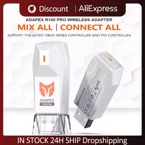 2025 Hot BIGBIG WON R100 Pro USB Wireless Bluetooth-compatible Adapter for Windows Switch PS4/PS5 Xb