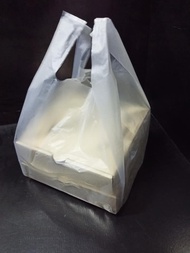 ถุงร้อน ถุงหิ้วสำหรับกล่องพิซซ่าขนาด 8นิ้ว แพค 1 กก. เกรดเอ สีไม่ใส ความหนา 40ไมครอน (ไม่ใช่ถุงเย็น LL) ผลิตโดย Box465