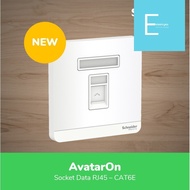 Schneider Electric AvatarOn White Data Socket RJ45 CAT6E E8331RJS6_WE