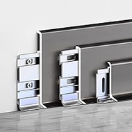 Metal Wall Base Round Arc Skirting Trim Aluminium Baseboard Molding Trim Heights 1.5/2.4/3.2In Lengt