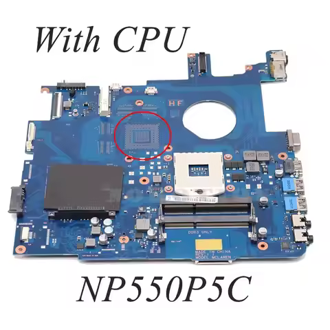 aptop motherboard For SAMSUNG NP550P5C 550P5 Mainboard BA41-01898A BA92-10608A SLJ8E UMA HD DDR3 Wit