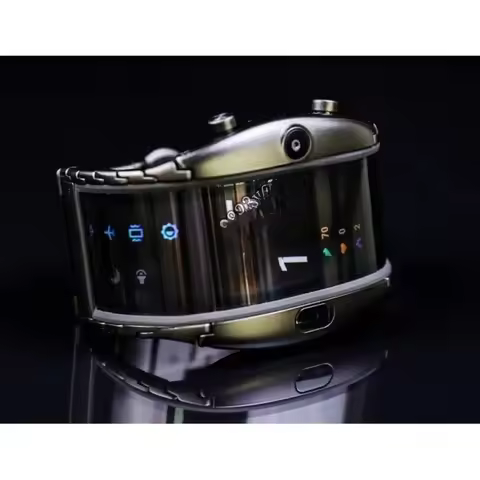 Nubia Alpha Flexible Display 4G Smart Watch with GPS Heart Rate Detection Bluetooth Internet Phone C