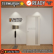[Instant] United Aluminum Co Id Aluminum Door Striped Motif Type P113 White Silver Black Brown Size 