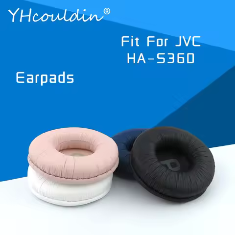 Earpads For JVC HA S360 HA-S360 Headphone Accessaries Replacement Ear Cushions Wrinkled Leather Mate