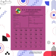 Promise koperasi Isi 100 Lembar / Kartu Angsuran koperasi / Cetak Kartu Angsuran Kredit / Buku Promi