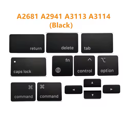 A2681 A2941 A3113 A3114 Black keycap for Macbook Air 13"15" Caps lock Control Delete Fn Return Tab C