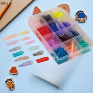[Rhian] 288PCS Colorful Nail Dual Forms Set Full Nail Forms For Polygel Reusable Nail Tips Nail Exte