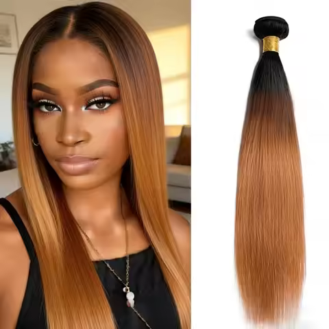 1 Bundle Brazilian Straight T1B/30 Color 100% Virgin Human Hair Extension Thick Hair Bundles for Wom