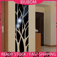 1 Set Tree Pattern Mirror Wall Stickers Smooth Surface Acrylic TV Background Wall Decal Sticker Home Decor