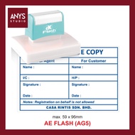 [Custom Made] AE Flash (AG5) Pre-Inked Custom Made (Black, Blue, Red, Green, Pink, Purple Ink)