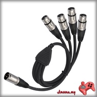 AMOONA Professional XLR 3Pin Music Splitter Cable 0 6M Connect 4Devices XLR Y Splitter Cable For Rec