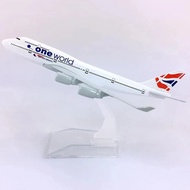 16CM B747 British Airways Aircraft Airplane B-747 Alloy Toy Planes For Boys Collection Display Bouti