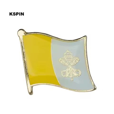 Vatican Banner Lapel Pin Badges For Clothes In Patches Rozety Papierowe Icon Backpack KS-0058