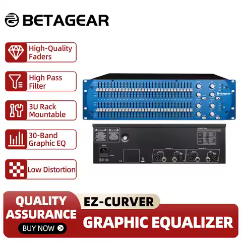 Betagear New Graphic Equalizer EZ-curver 3U 30Bands Sound Equalizador Audio Professional Pro DJ Equi