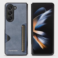 Leather Case For Samsung Galaxy Z Fold 7 6 5 4 3 ZFold7 Fold7 Fold6 Fold5 Fold4 Fold3 Card Slots Car